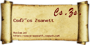 Csécs Zsanett névjegykártya